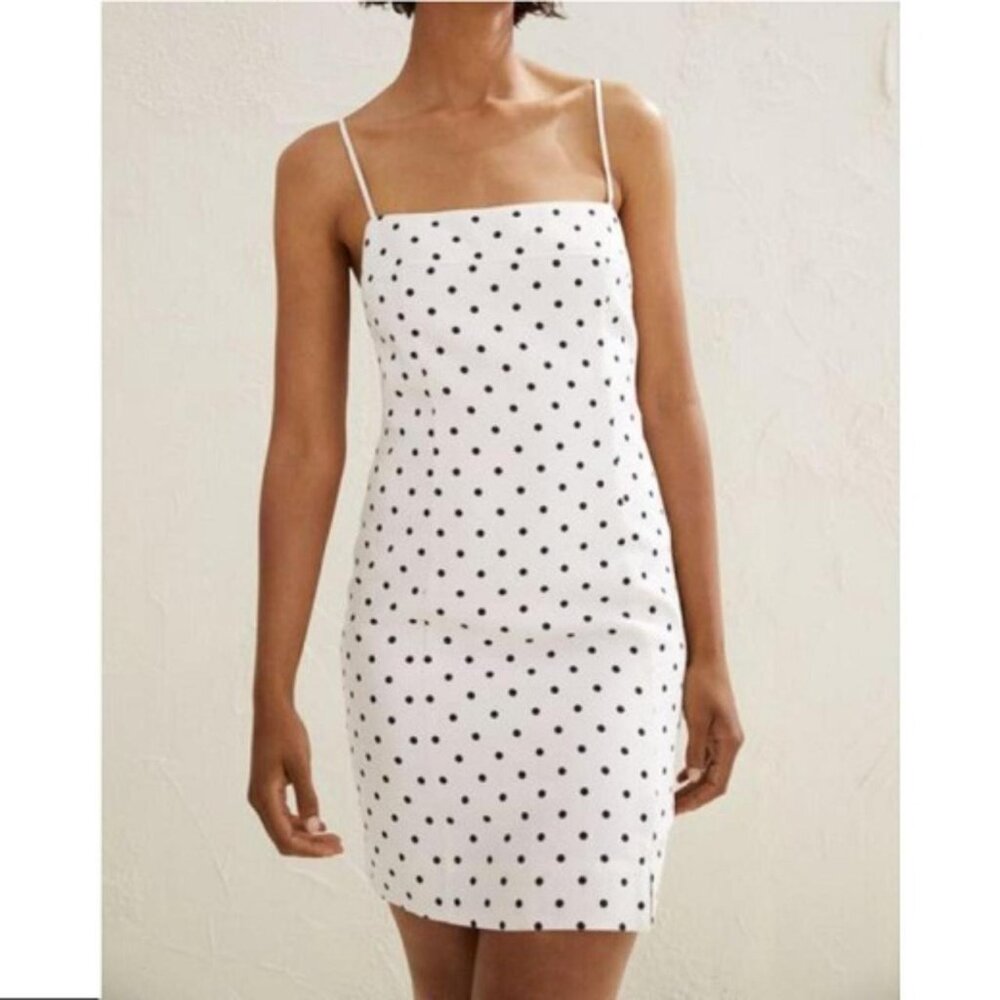 H&M POLKA DOT BACKLESS LYOCELL BLEND DRESS size S